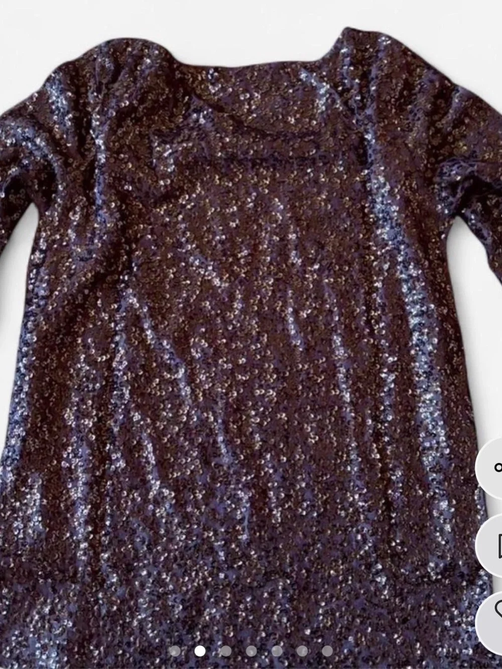 J. Crew, women’s navy sequin 3/4 sleeve top, S, Excellent Condition